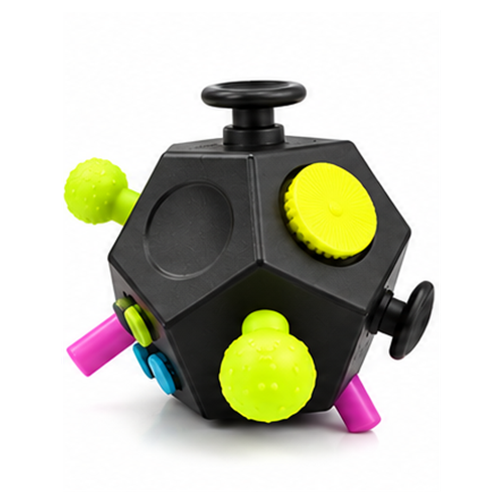 12-Sided Fidget Cube with Carry Case – photo 1