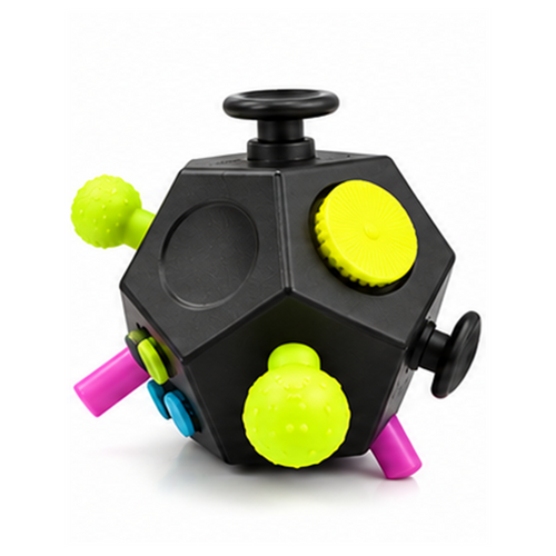 12-Sided Fidget Cube with Carry Case – photo 1