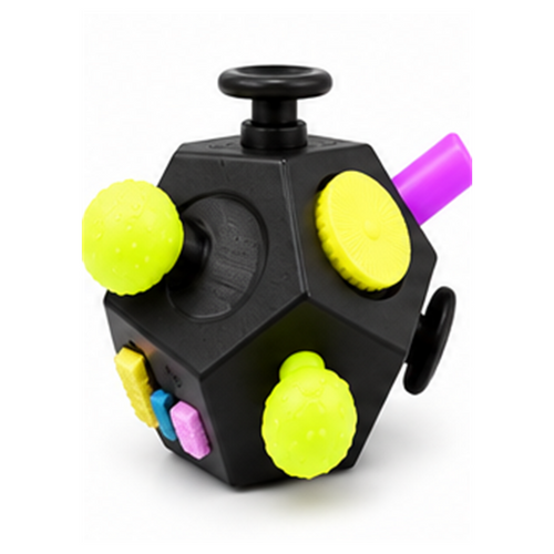 12-Sided Fidget Cube with Carry Case – photo 2