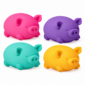 NeeDoh Dig It Pig squishy pigs shown in pink, purple, teal and yellow