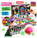 NeeDoh Advent calendar box with a door being opened