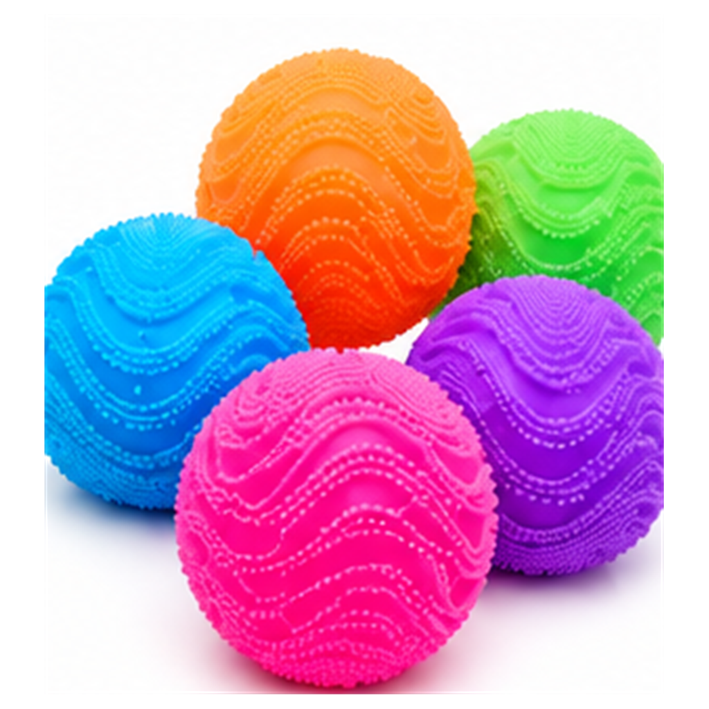 Fuzzy Wave Squishy Ball – Soft Textured Sensory Toy â€“ photo 2