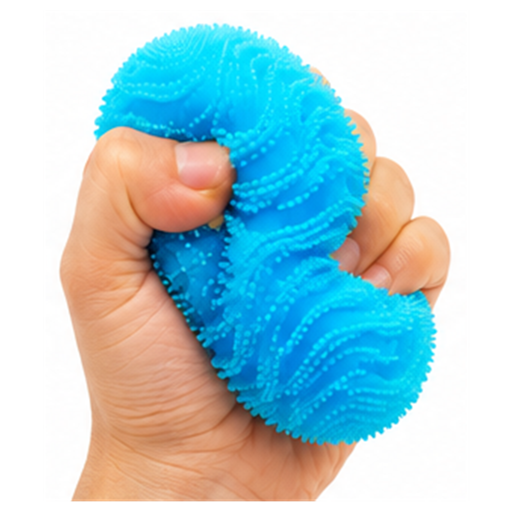 Fuzzy Wave Squishy Ball – Soft Textured Sensory Toy â€“ photo 3