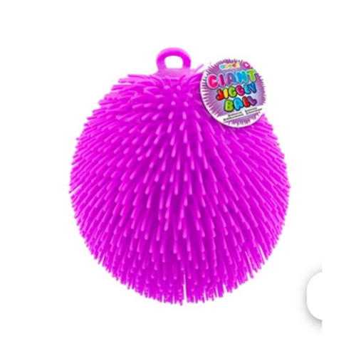 Purple abeec Giant Jiggly Ball with soft wiggly strands and a hanging loop