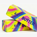Rainbow swirl squishy butter sticks printed with 4oz Salted Butter