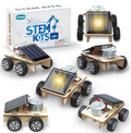 Six wooden solar cars with the STEM Kits box