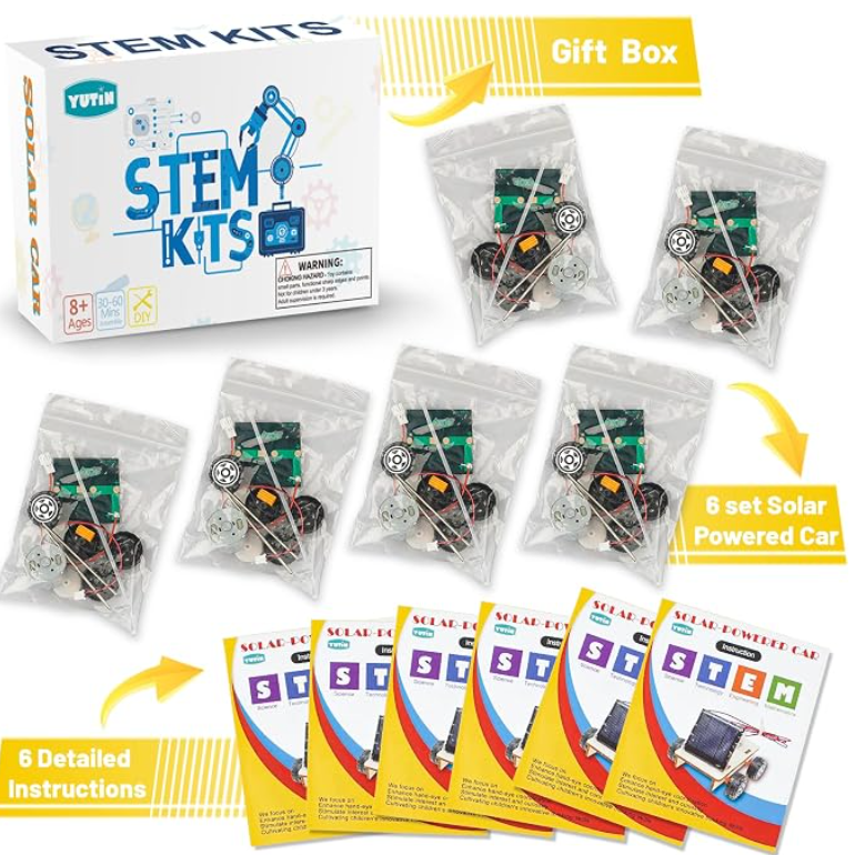 Gift box, six build bags and six instruction booklets