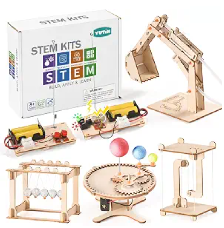 Wooden science projects with the STEM Kits box
