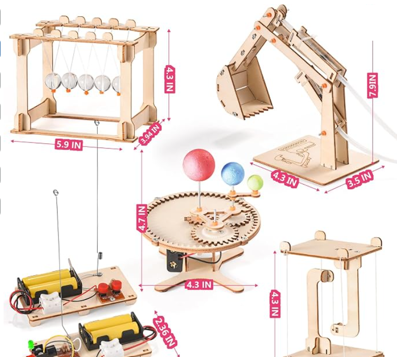 Wooden projects with size guide
