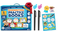 Handwriting Practice Books box with magic pens, pen grips and sticker sheet